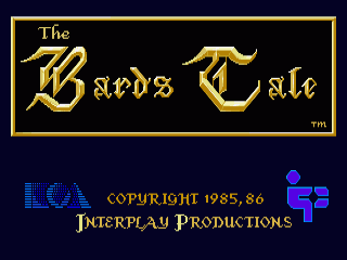 Bard's Tale title screen for Amiga